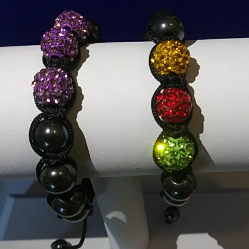 Fine Pave Crystal & Hematite Mood Meditation NWOT